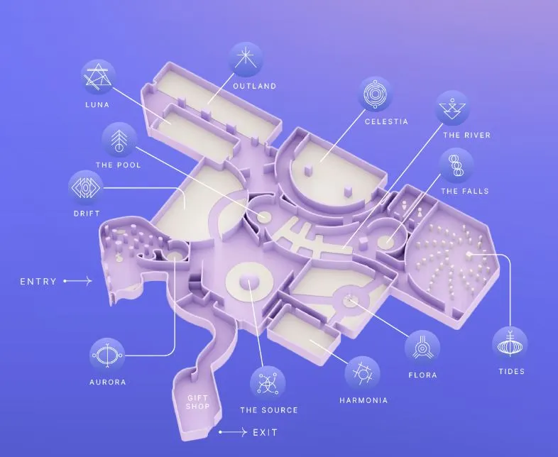 Aya Universe Dubai Zones and Layout or map